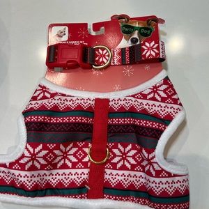 Dog Harness And Collar Matching Sets( Christmas)